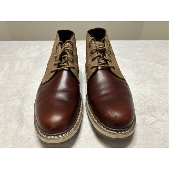 Timberland Boots Men’s Size 13 Britton Hill Waterproof Chestnut Leather Chukka - Picture 3 of 11